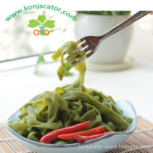 Chinese manufacturer instant food konjac spinach noodles in bulks